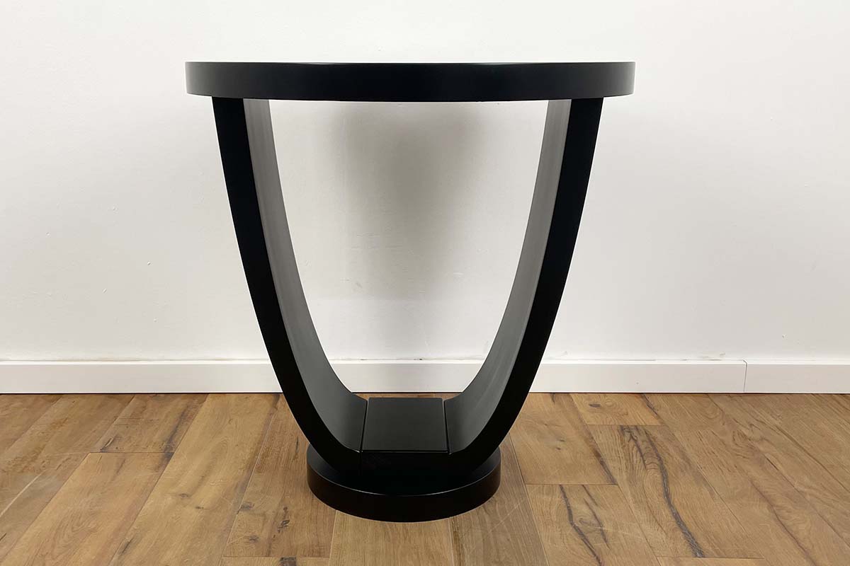 Beistelltisch im Art Deco Stil schwarz matt lackiert