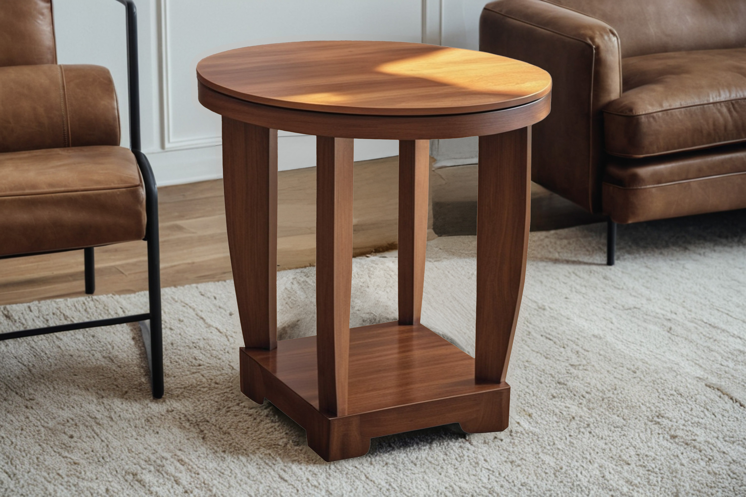 Art Deco Beistelltisch mit Nussbaum 