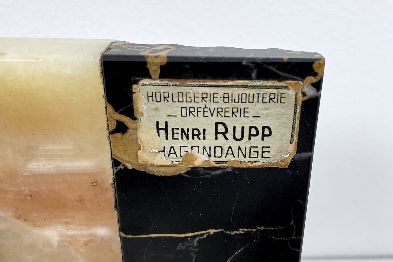 Art Deco Uhr in Marmor aus Paris "Bayard - Henri Rupp"