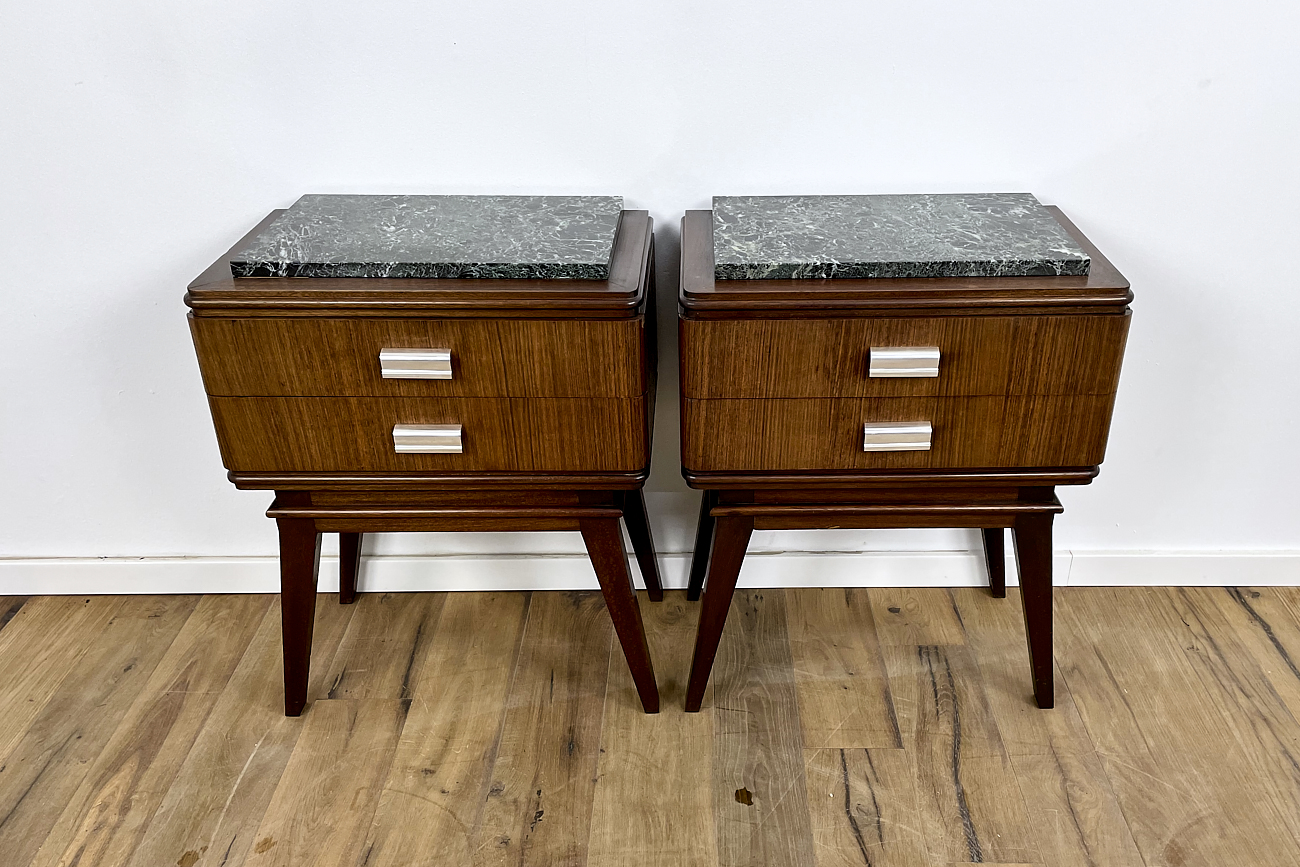 Paar Midcentury Nachttische aus Teak und Mahagoni, dänisches Design