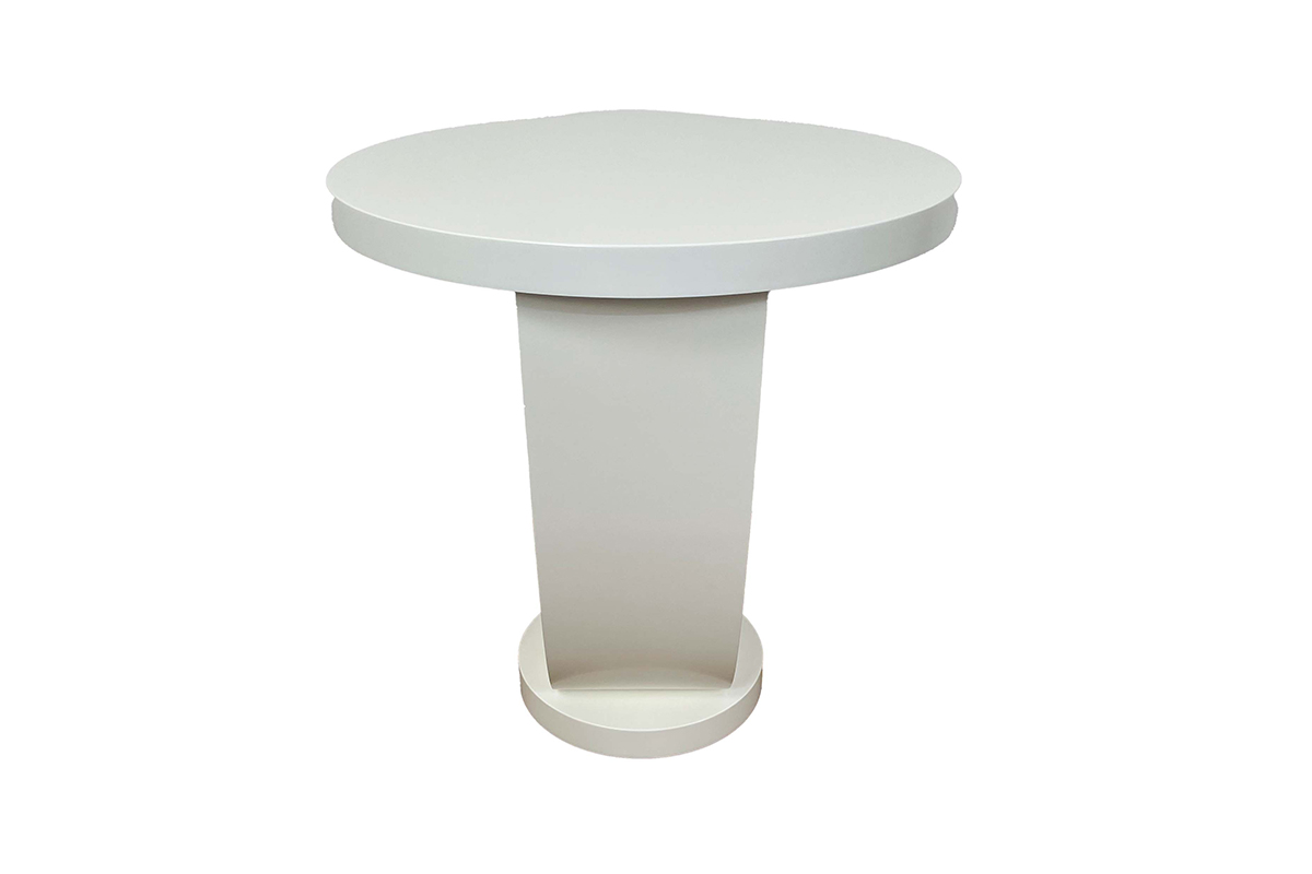 Beistelltisch im Art Deco Stil weiss matt lackiert 
