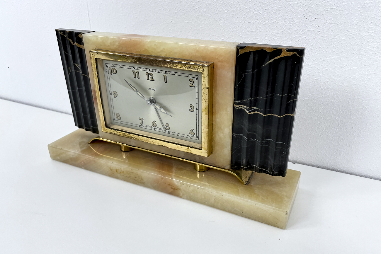 Art Deco Uhr in Marmor aus Paris "Bayard - Henri Rupp"