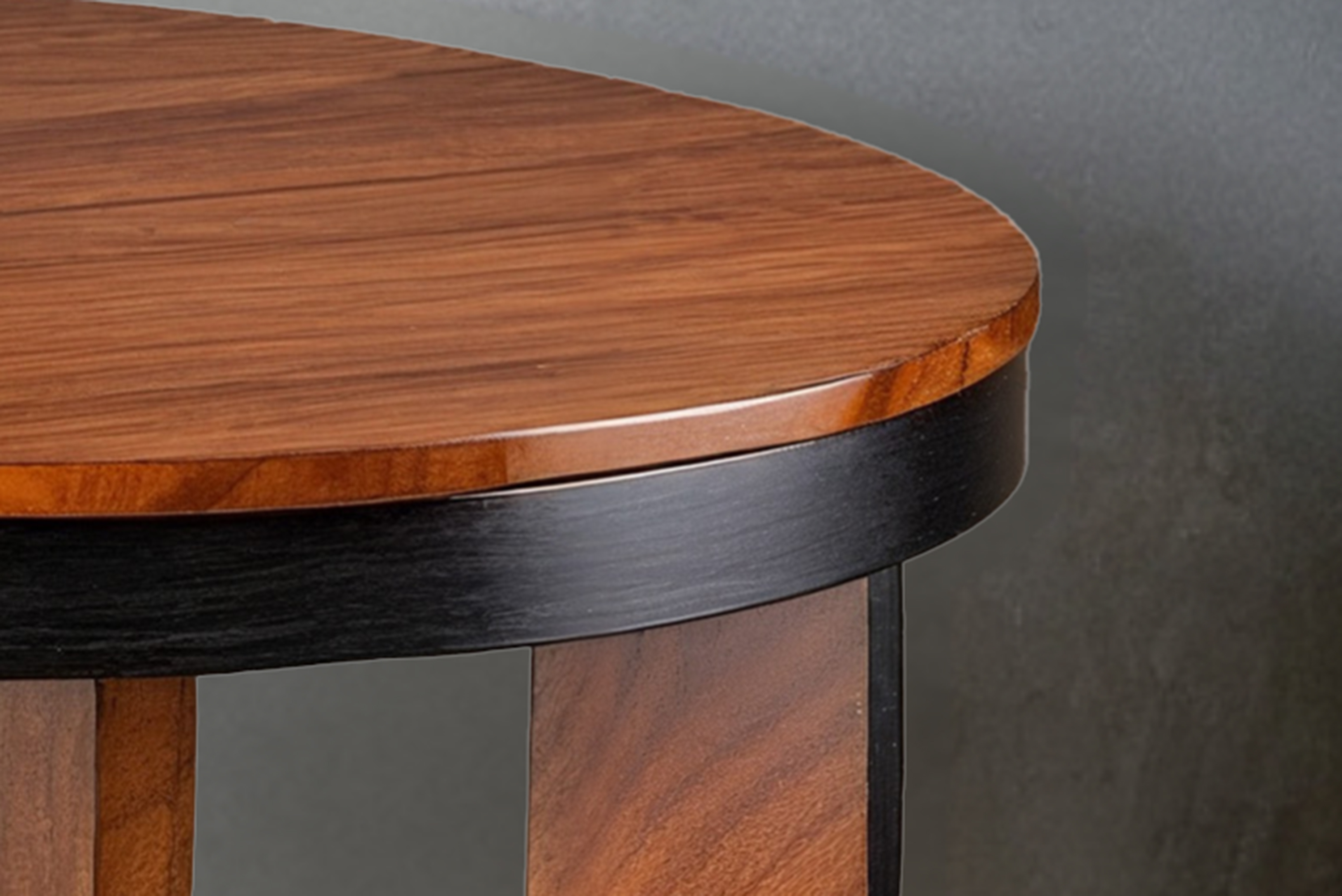 Art Deco Beistelltisch mit Nussbaum und schwarzem Lack 