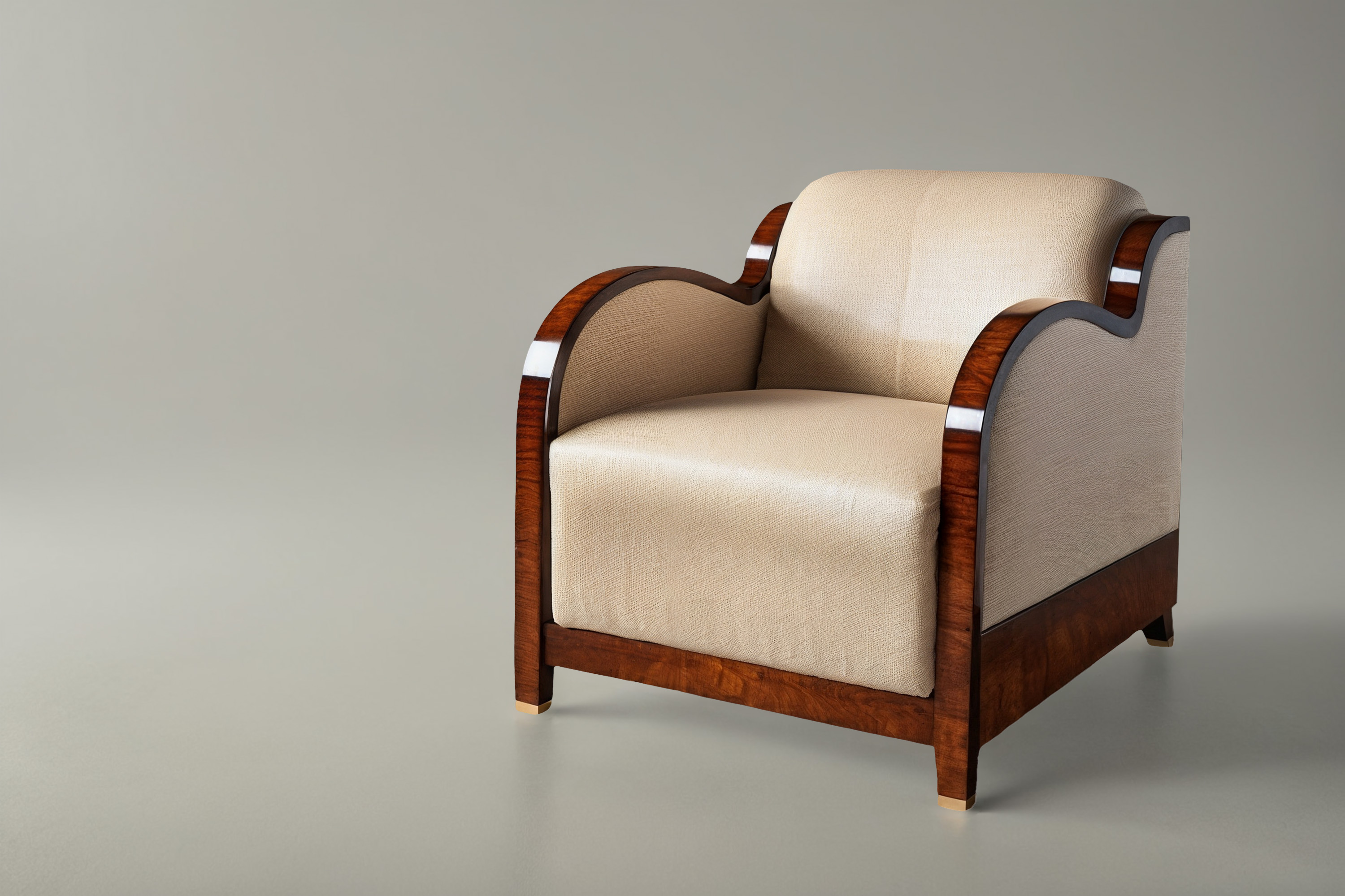 Faszinierender Art-Déco-Sessel mit Mahagoni-Furnier
