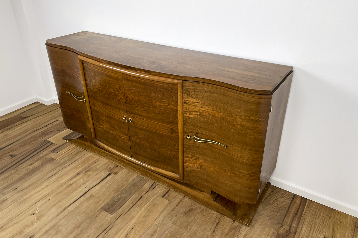 Art Deco Sideboard aus Frankreich mit einzigartigem, geriegelten Palisanderfurnier