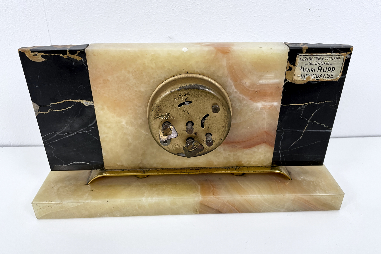 Art Deco Uhr in Marmor aus Paris "Bayard - Henri Rupp"