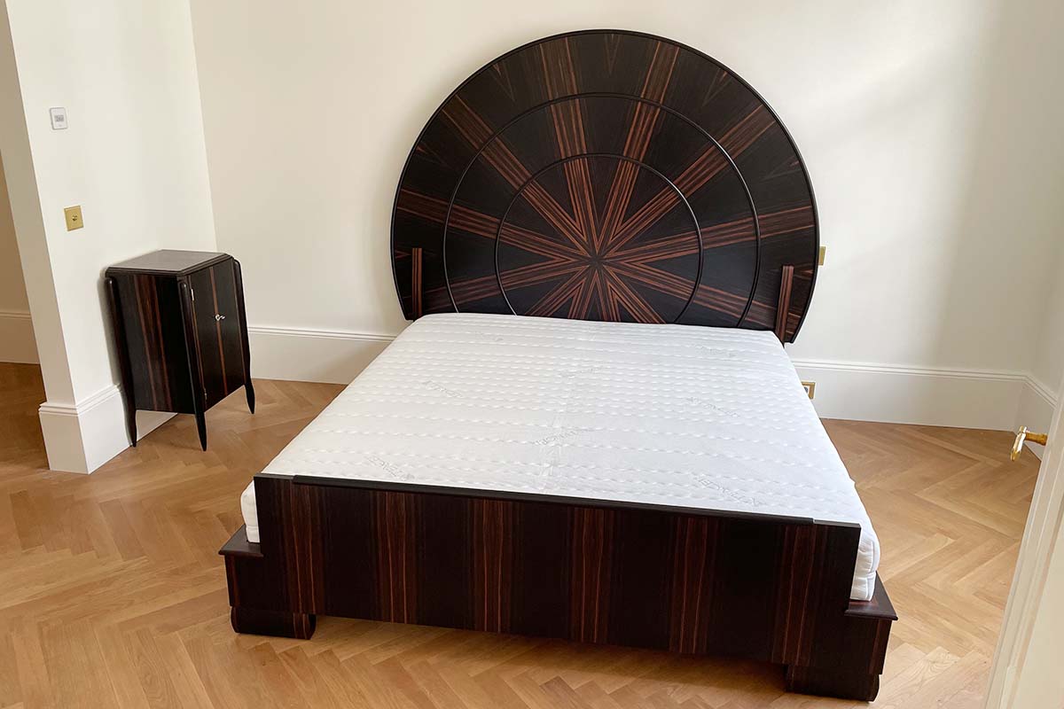 Art Deco Bett "Lit Soleil" Inspiriert von Ruhlmann Émile-jacques
