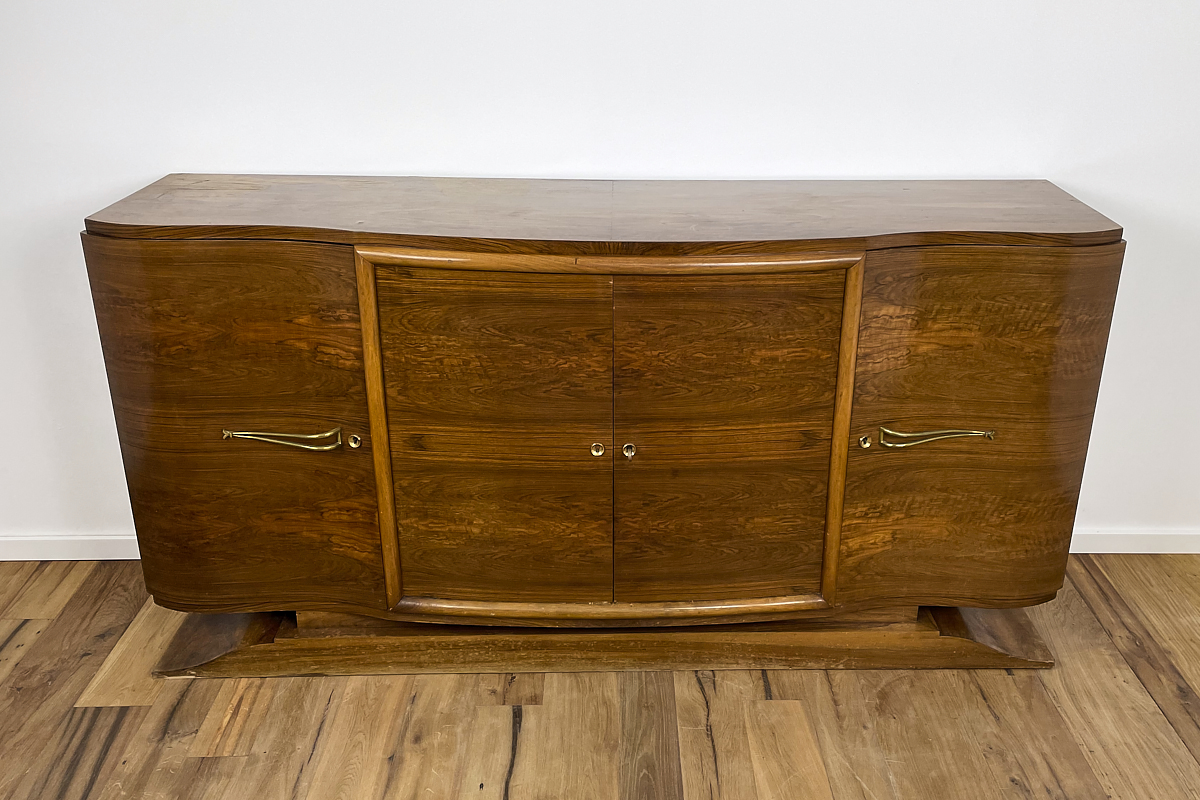 Art Deco Sideboard aus Frankreich mit einzigartigem, geriegelten Palisanderfurnier