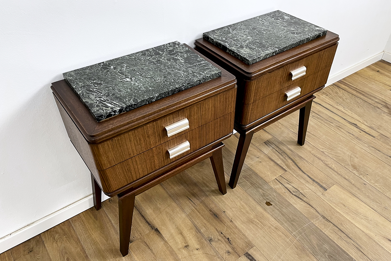 Paar Midcentury Nachttische aus Teak und Mahagoni, dänisches Design
