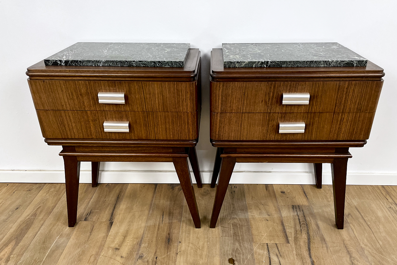 Paar Midcentury Nachttische aus Teak und Mahagoni, dänisches Design
