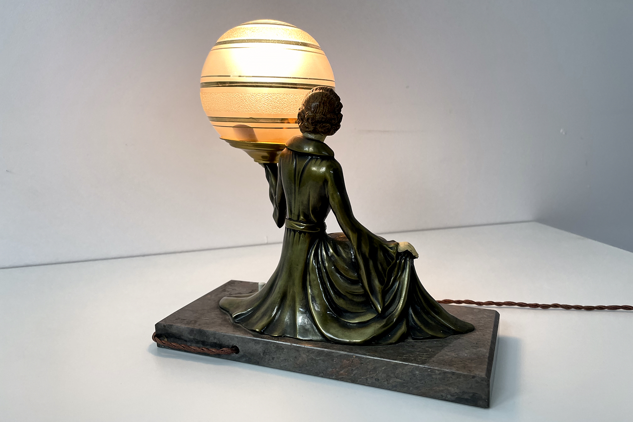 Art Déco Lampe aus Frankreich