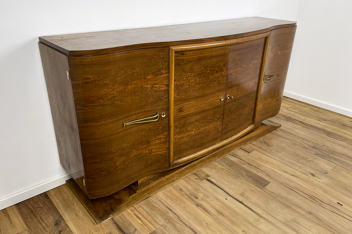 Art Deco Sideboard aus Frankreich mit einzigartigem, geriegelten Palisanderfurnier