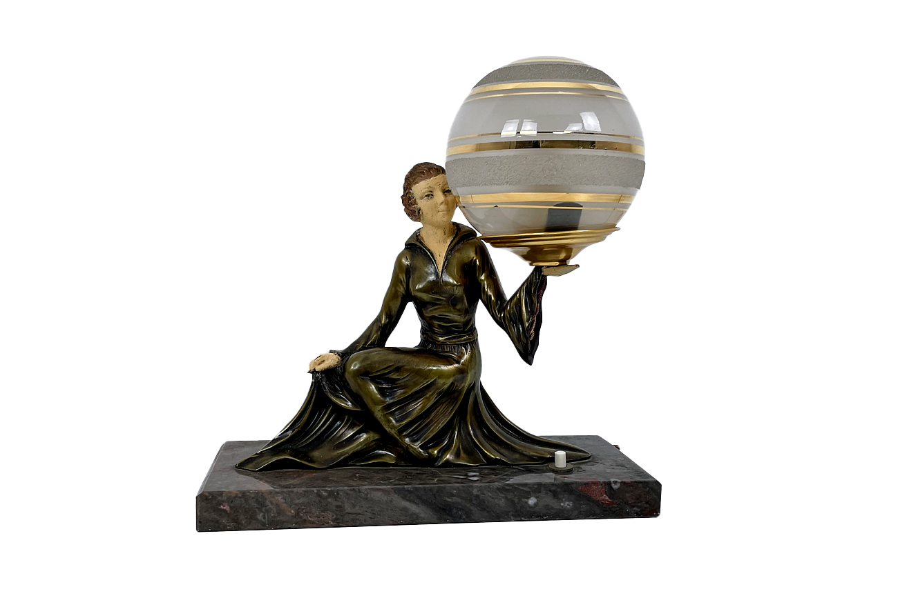 Art Déco Lampe aus Frankreich