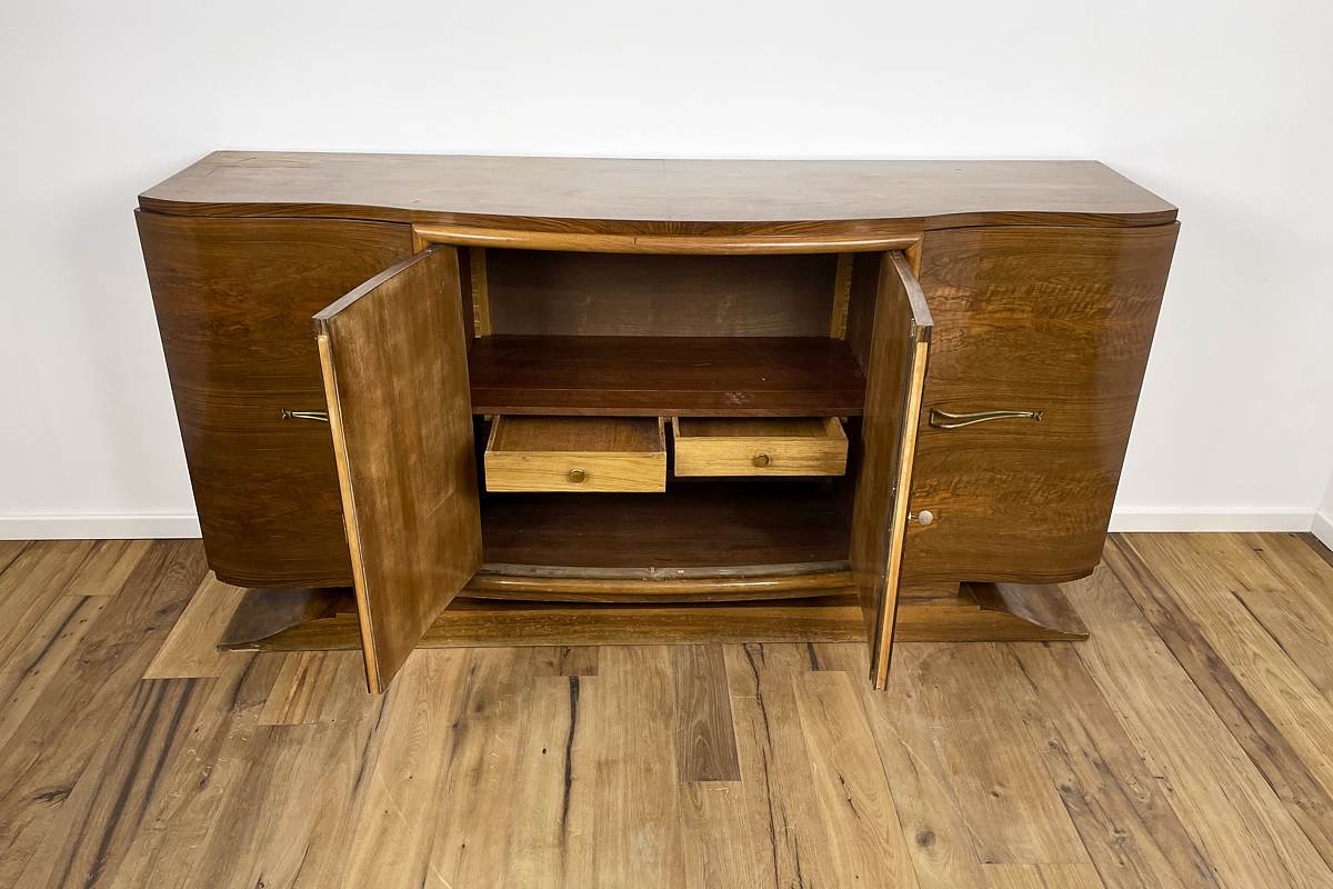 Art Deco Sideboard aus Frankreich mit einzigartigem, geriegelten Palisanderfurnier