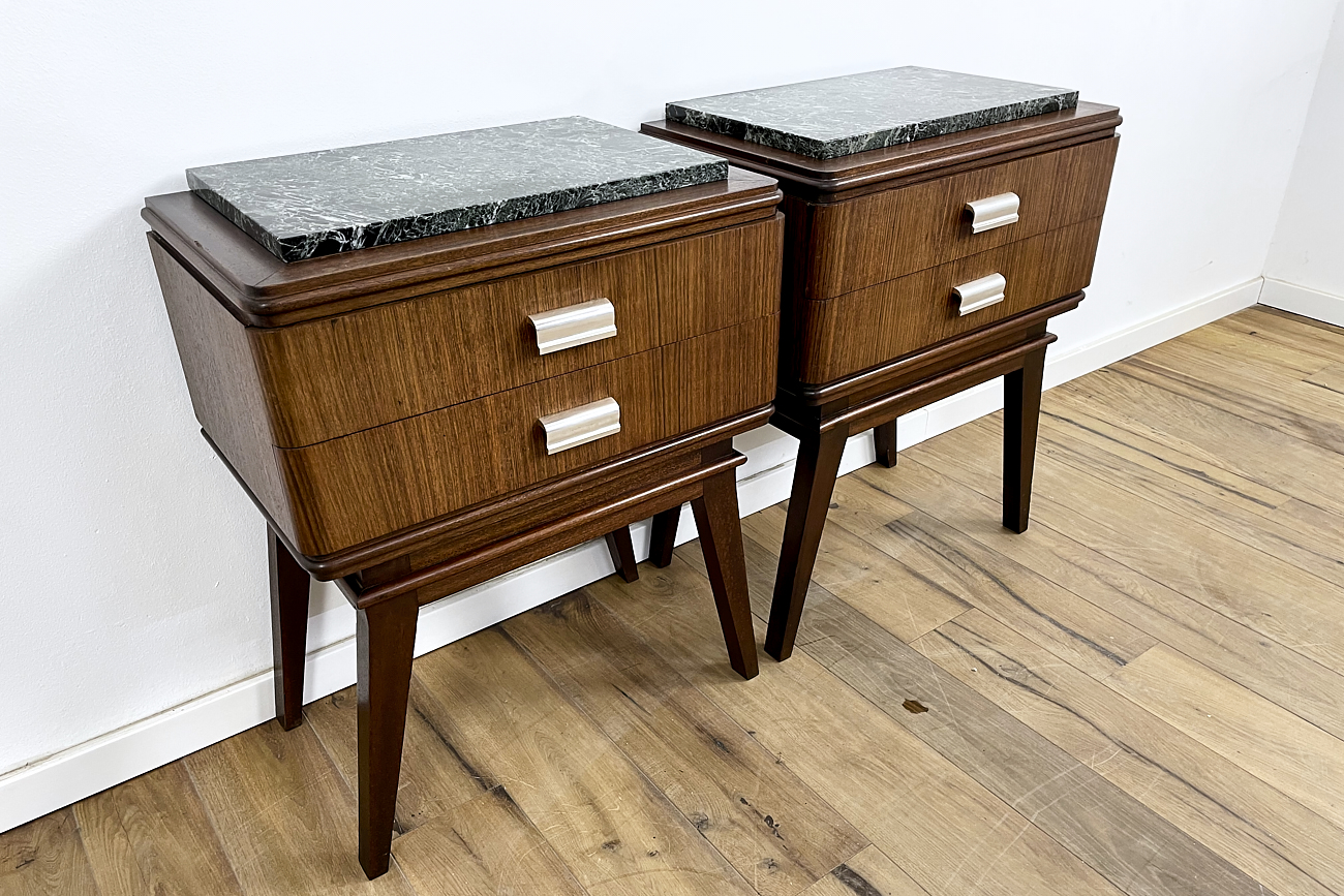 Paar Midcentury Nachttische aus Teak und Mahagoni, dänisches Design