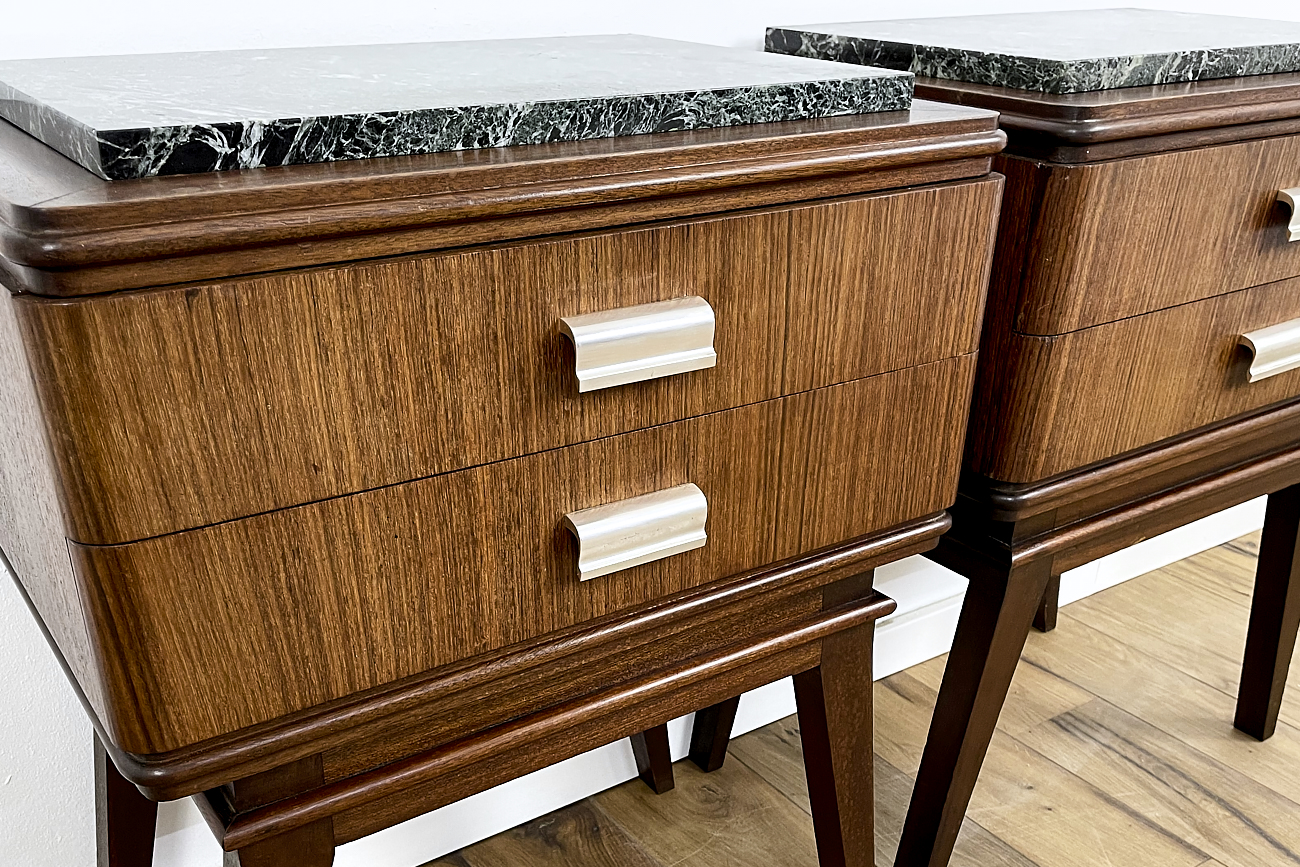 Paar Midcentury Nachttische aus Teak und Mahagoni, dänisches Design