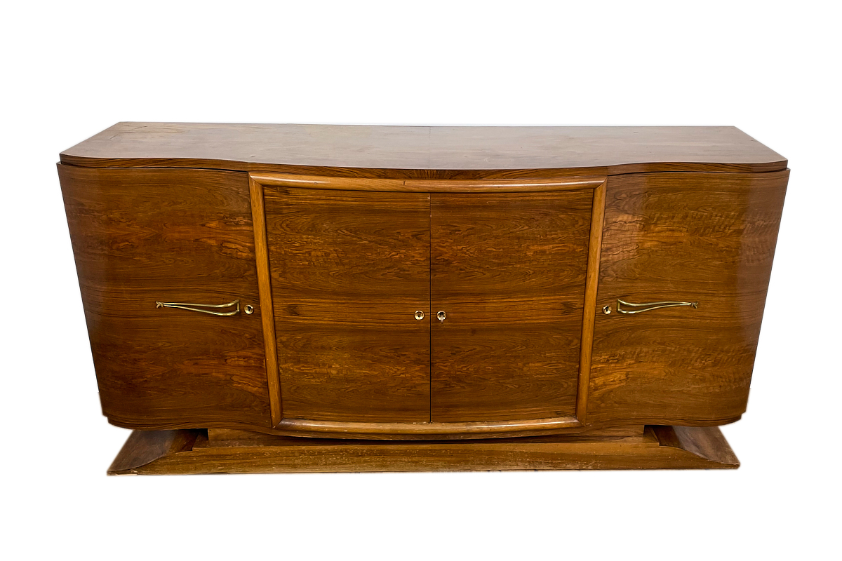 Art Deco Sideboard aus Frankreich mit einzigartigem, geriegelten Palisanderfurnier