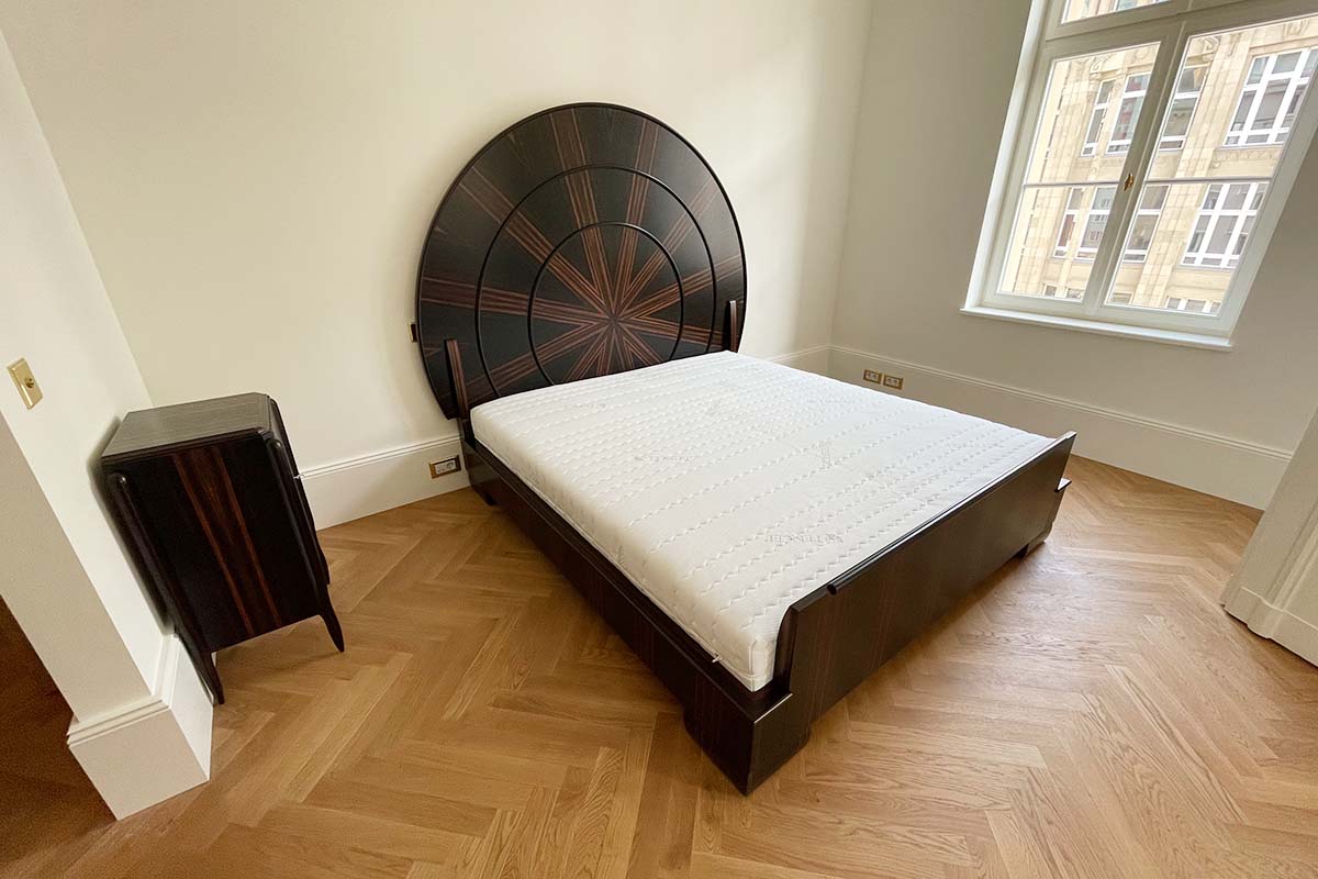 Art Deco Bett "Lit Soleil" Inspiriert von Ruhlmann Émile-jacques
