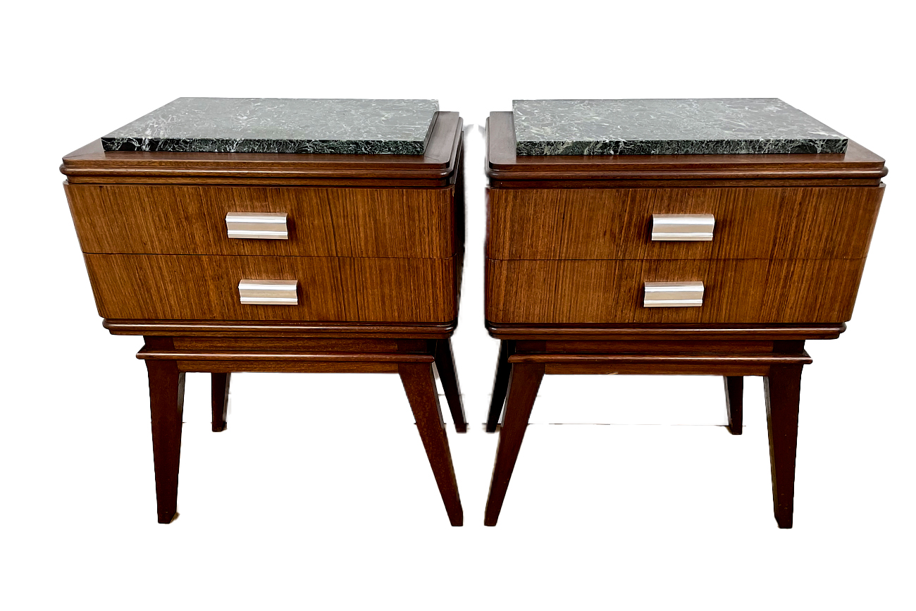 Paar Midcentury Nachttische aus Teak und Mahagoni, dänisches Design