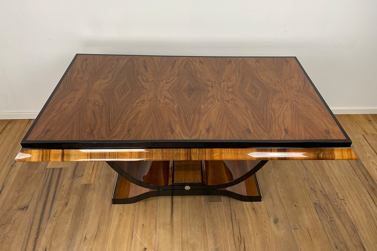 Art Deco Esstisch/Gondeltisch aus Paris um 1925 sehr seltene und wertvolle Ausführung