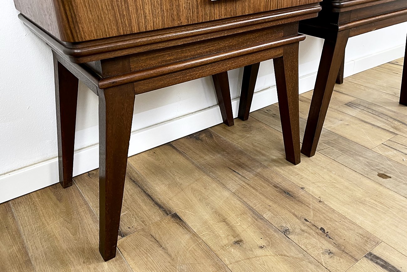 Paar Midcentury Nachttische aus Teak und Mahagoni, dänisches Design