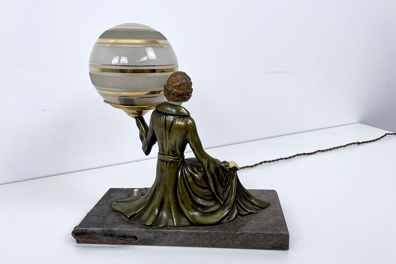 Art Déco Lampe aus Frankreich