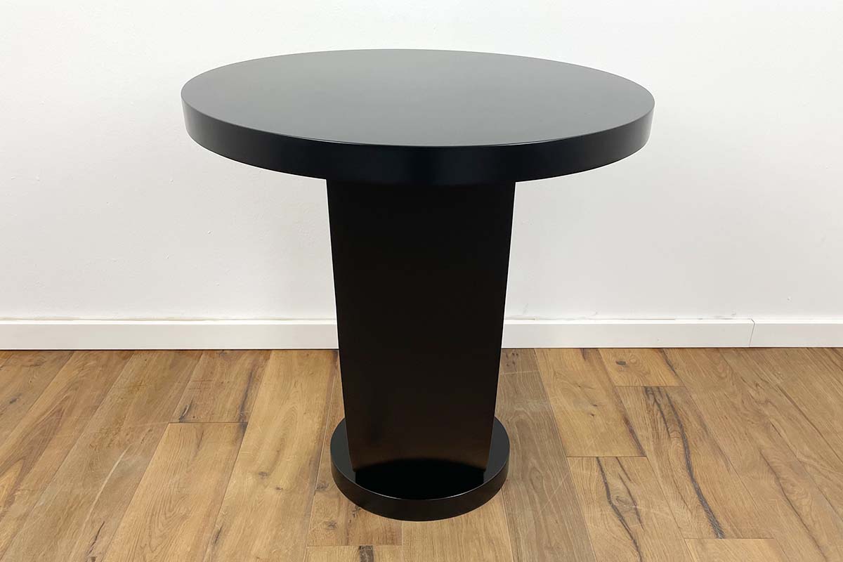 Beistelltisch im Art Deco Stil schwarz matt lackiert