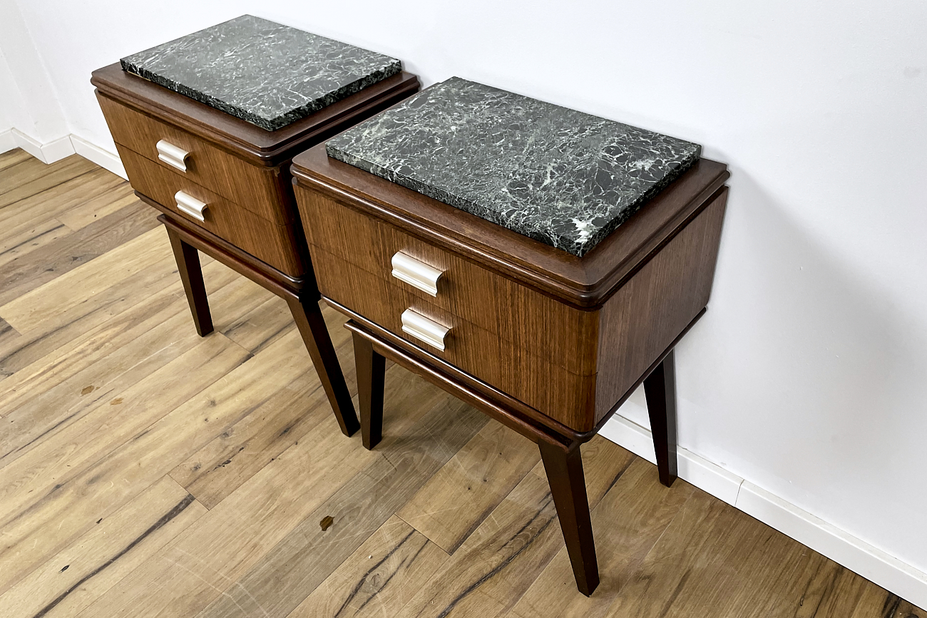 Paar Midcentury Nachttische aus Teak und Mahagoni, dänisches Design