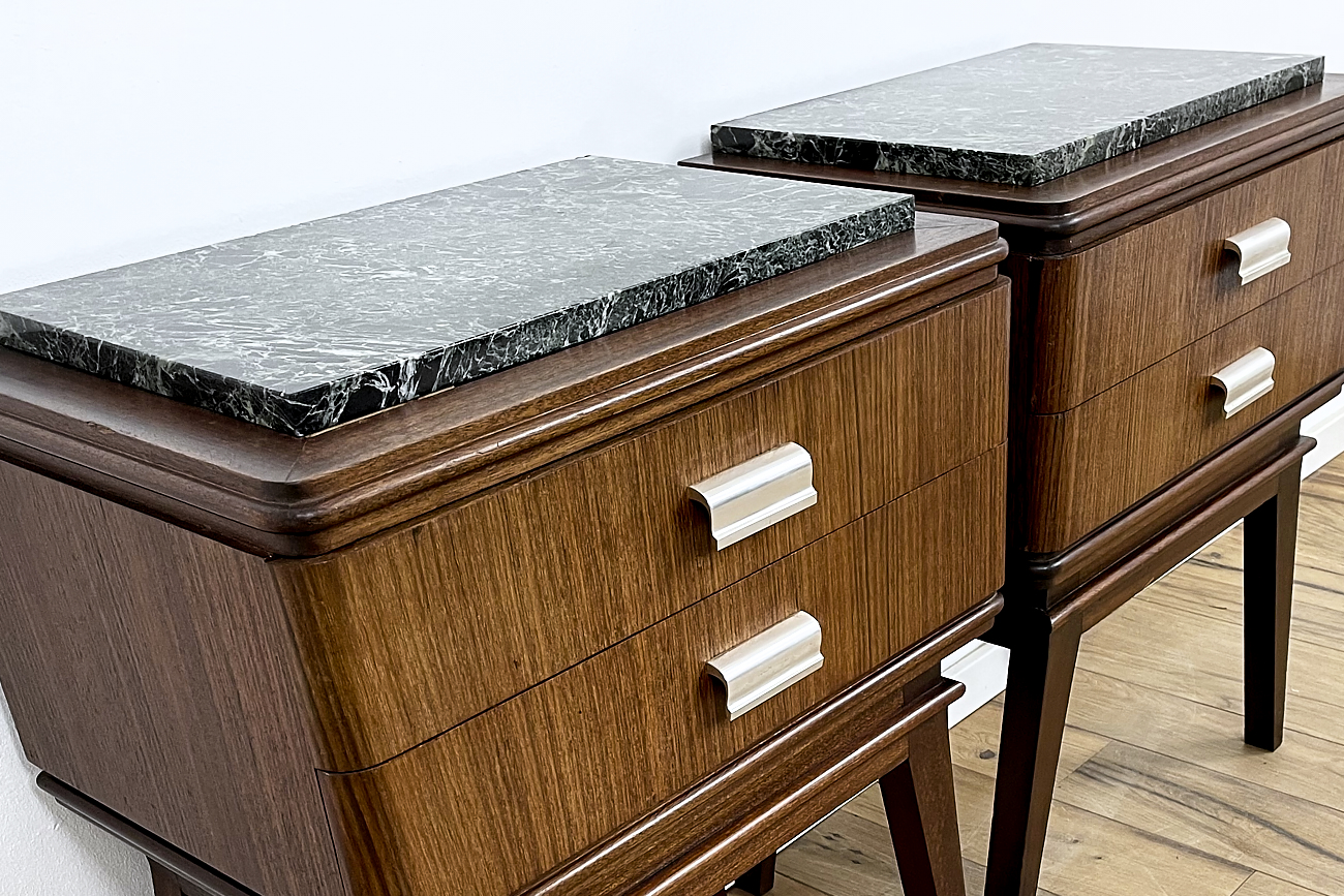 Paar Midcentury Nachttische aus Teak und Mahagoni, dänisches Design