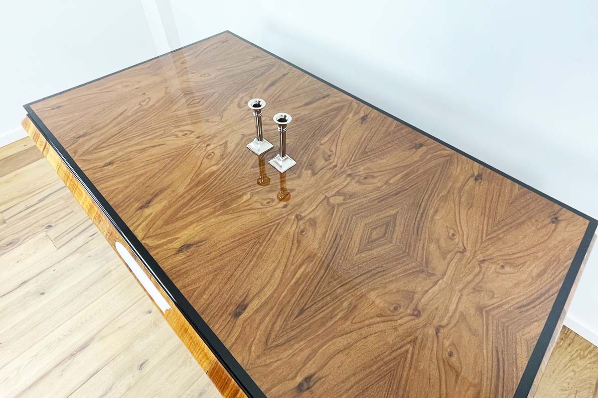 Art Deco Esstisch/Gondeltisch aus Paris um 1925 sehr seltene und wertvolle Ausführung