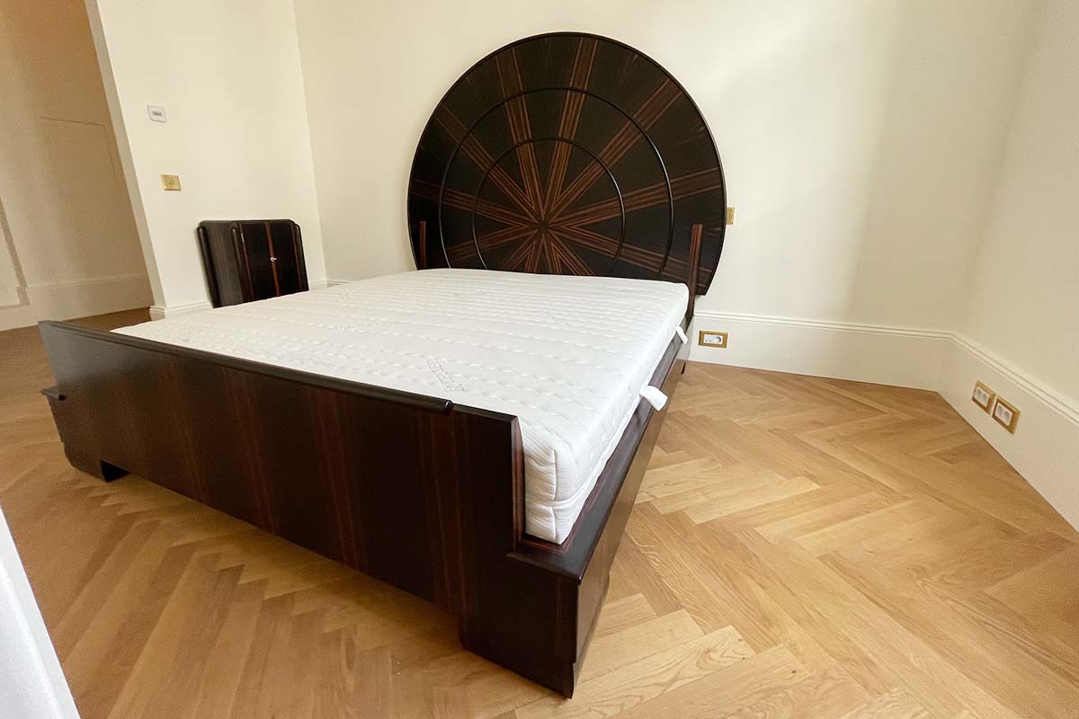 Art Deco Bett "Lit Soleil" Inspiriert von Ruhlmann Émile-jacques