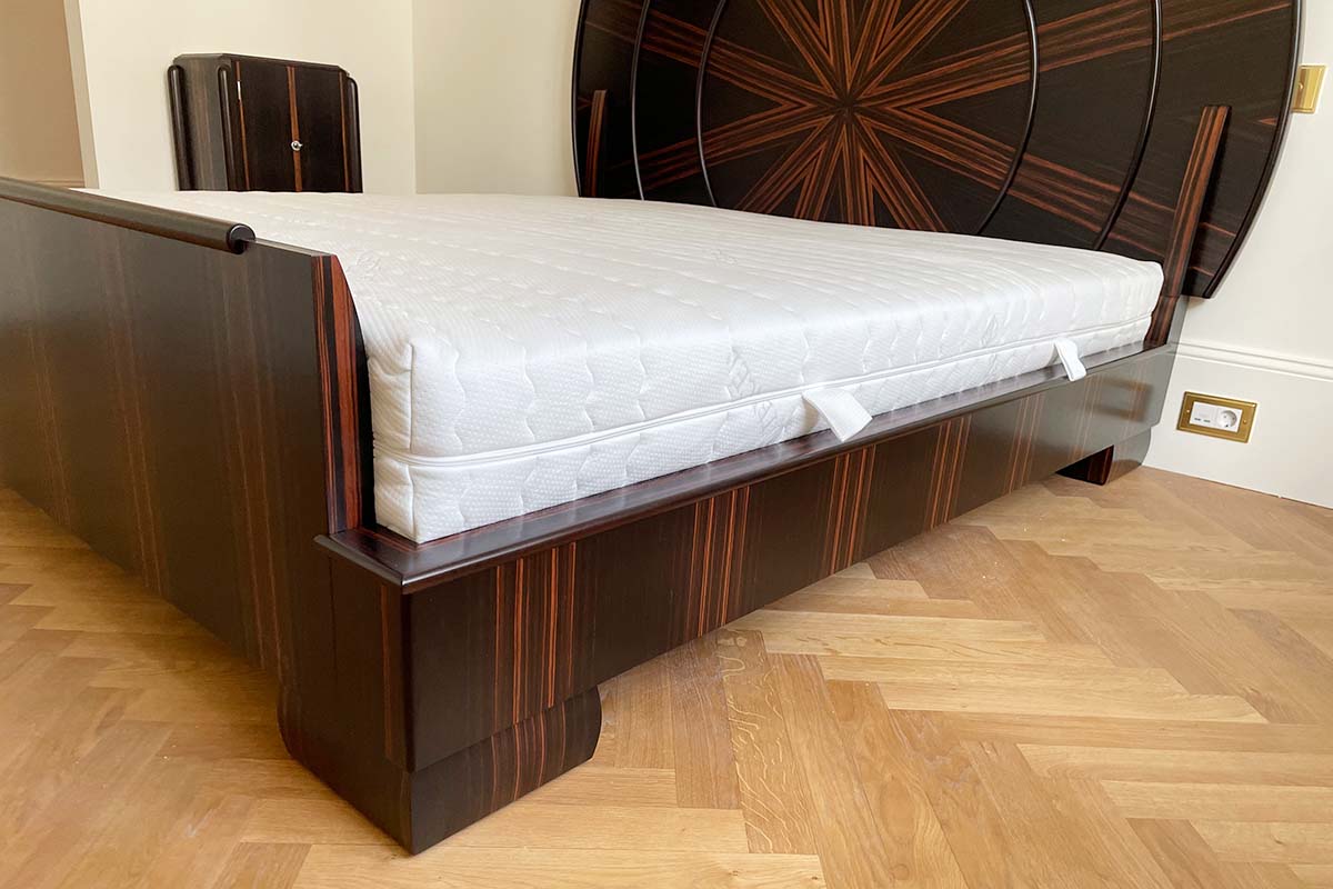Art Deco Bett "Lit Soleil" Inspiriert von Ruhlmann Émile-jacques