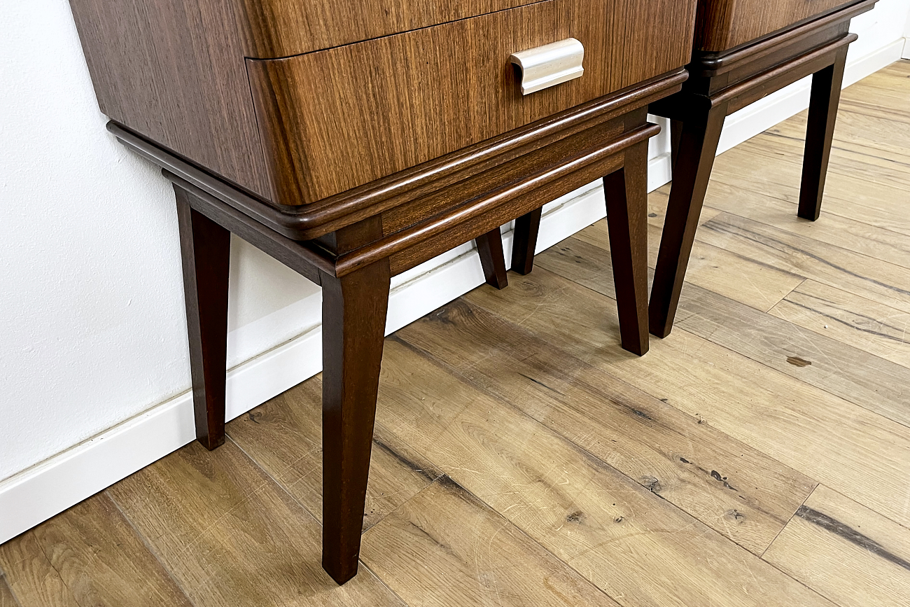 Paar Midcentury Nachttische aus Teak und Mahagoni, dänisches Design