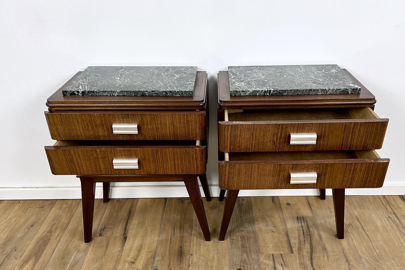 Paar Midcentury Nachttische aus Teak und Mahagoni, dänisches Design