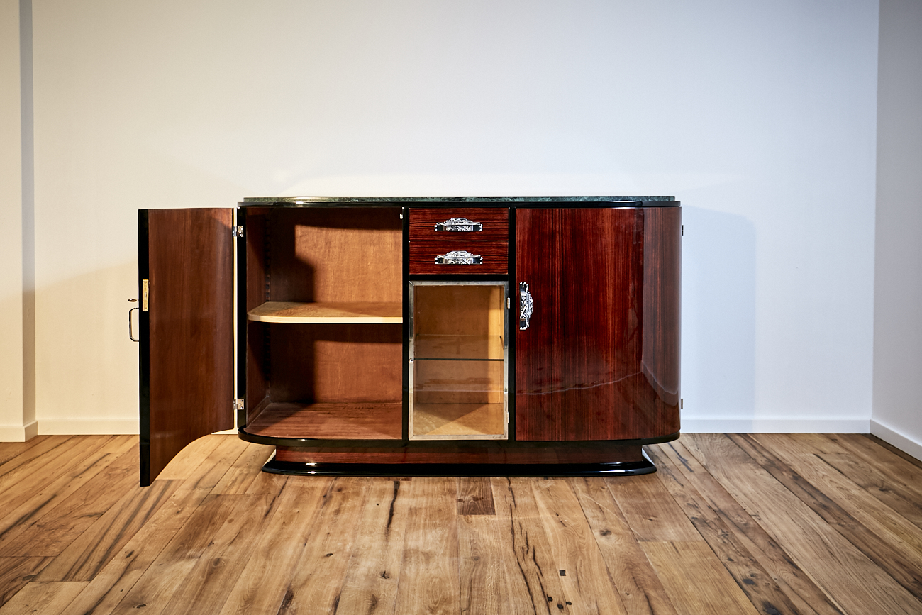 Art Deco Sideboard in Palisander um 1925 aus Frankreich 