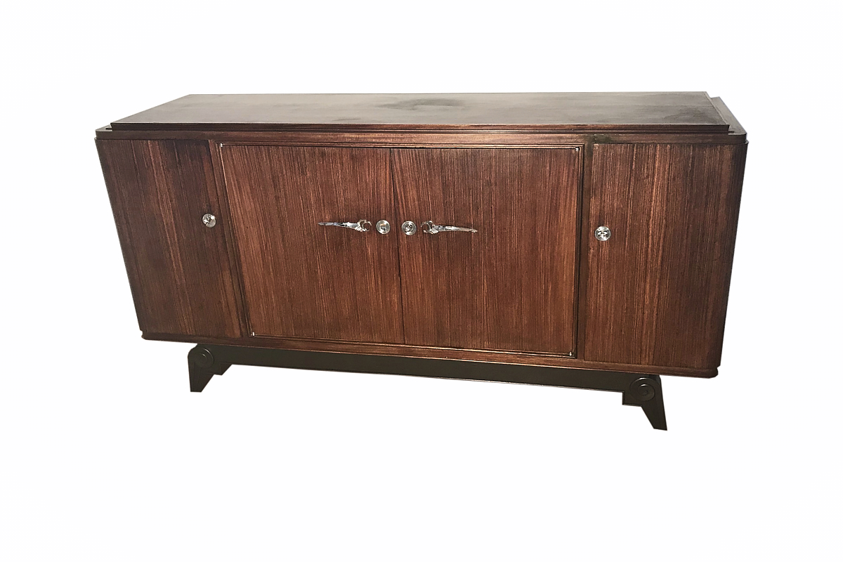 Art Deco Palisander Sideboard aus Frankreich um 1925 mit tollem Fuss